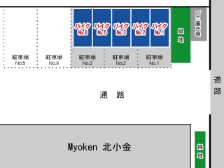 バイクパーキング北小金配置図